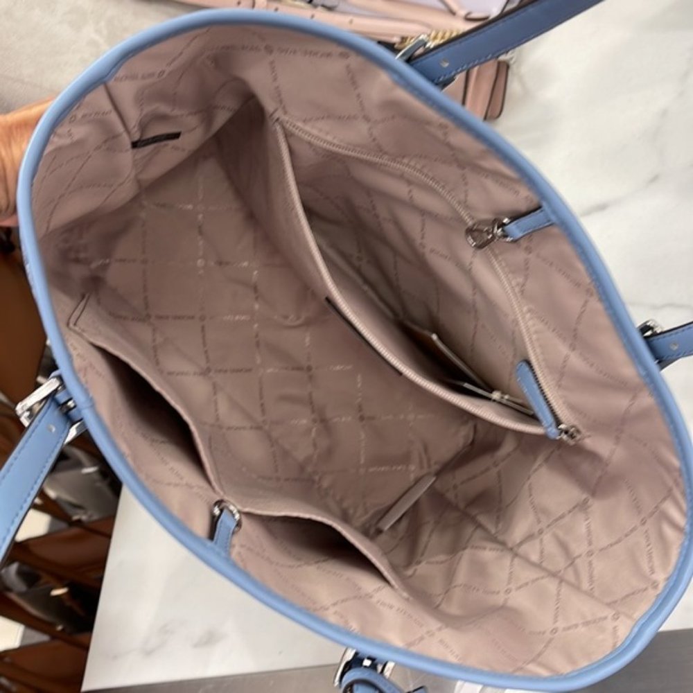 Michael Kors Jet Set Travel Medium Carryall Tote Chambray Multi - Picture 14 of 16